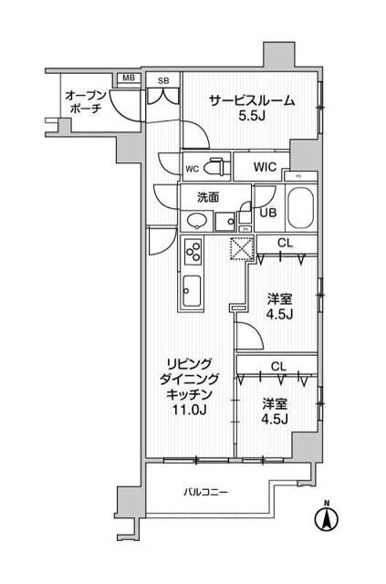 ｗｅａｖｅ　ｐｌａｃｅ　ＫＵＮＩＴＡＣＨＩIの物件間取画像