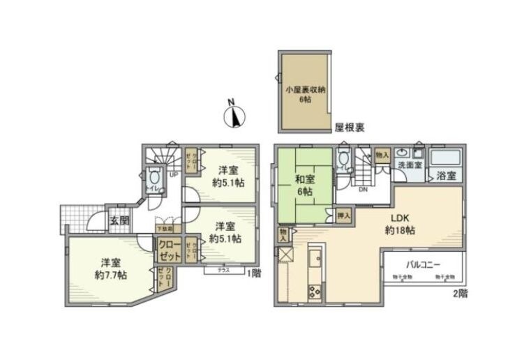 東恋ヶ窪戸建の物件間取画像