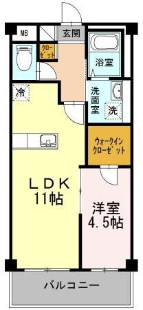 エスポワール北町の物件間取画像