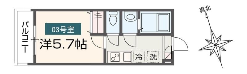 MELDIA西八王子IIの物件間取画像