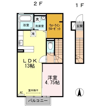 アネックス大坂上Ｃの物件間取画像