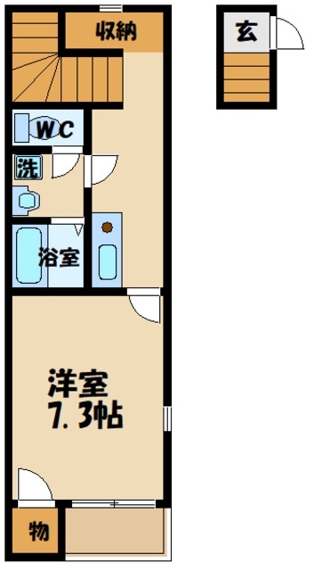 レオネクストブラウニー国立の物件間取画像