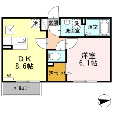 Ｋコート前原の物件間取画像