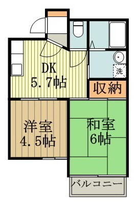 　伸光ハイツ本多の物件間取画像