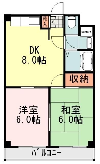 第３角柳マンションの物件間取画像