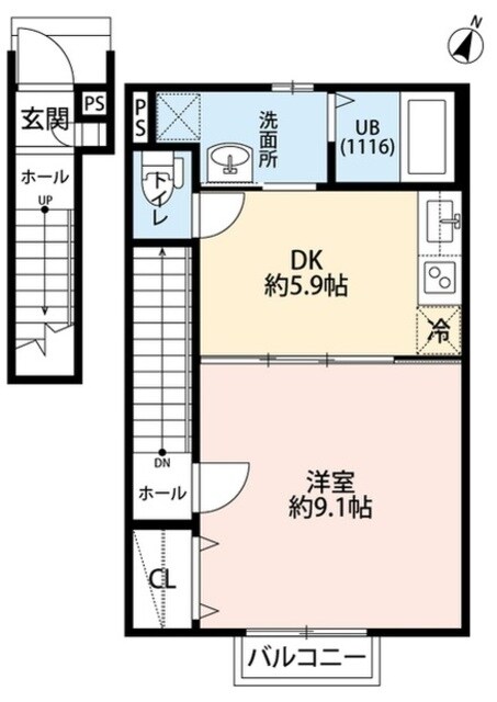 アムールＭｅｇｕｒｉｔａの物件間取画像