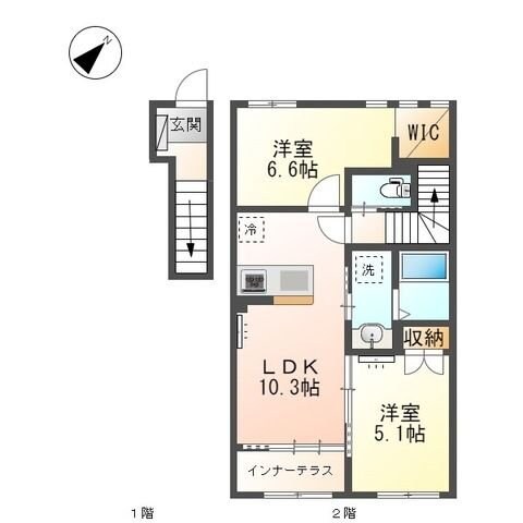 （仮）国立市青柳新築アパートの物件間取画像