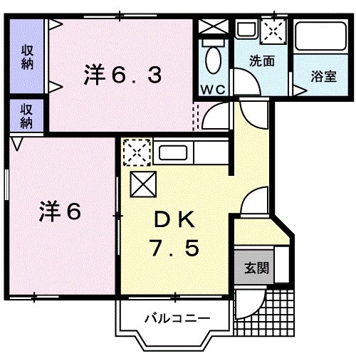 なでしこの物件間取画像