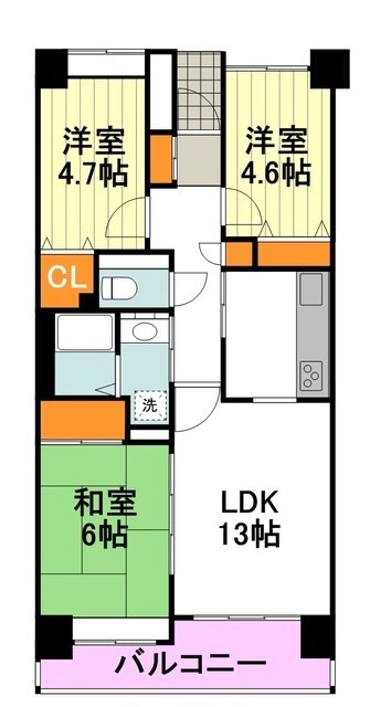 西国分寺ゆかり弐番街の物件間取画像