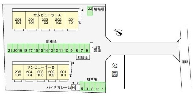 サンビューラーＢの物件内観写真