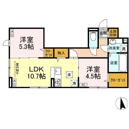 アセットコート貫井北町Ａの物件間取画像