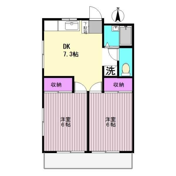 第４瑞穂荘の物件間取画像