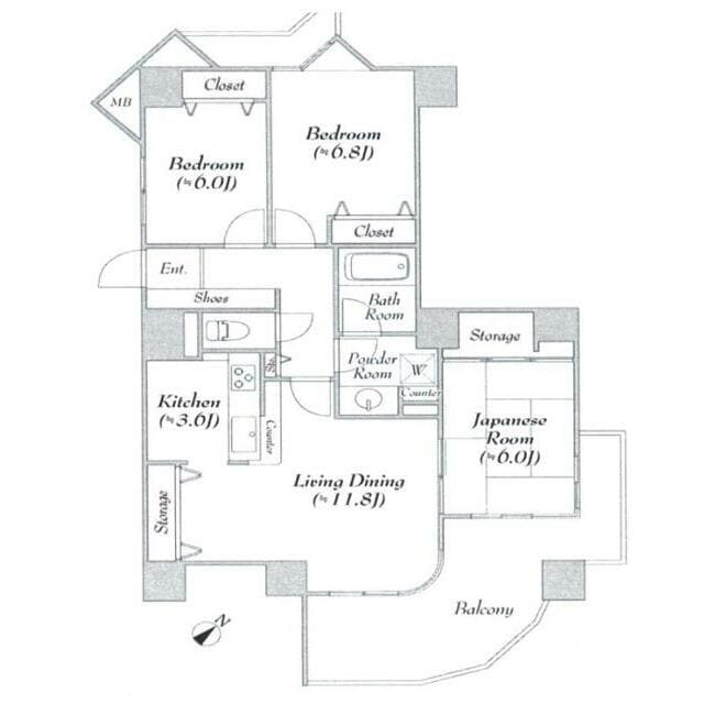 レクセルマンション西国分寺の物件間取画像