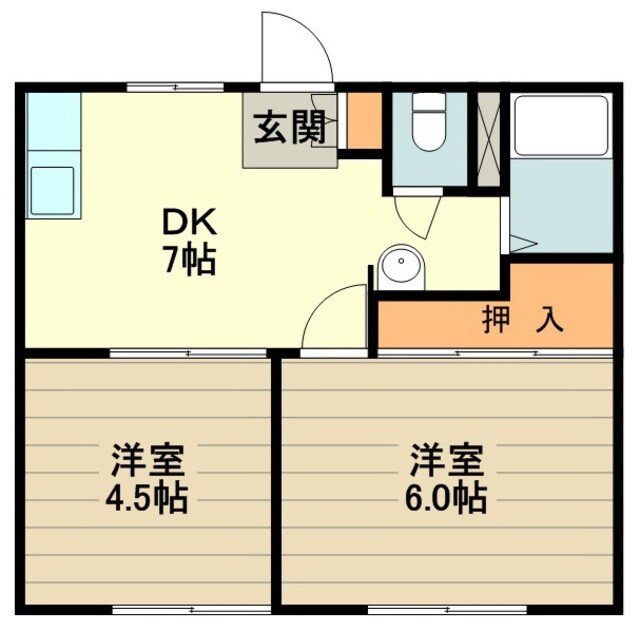 コスモハイツの物件間取画像