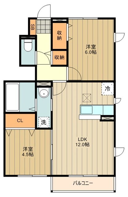 ラヴィタ弐番館の物件間取画像