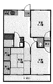 カネタカマンションの物件間取画像