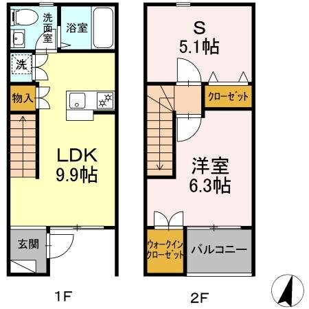 アンジュエール　Aの物件間取画像