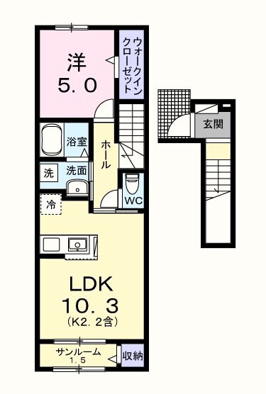 フォンターナ・アリアの物件間取画像