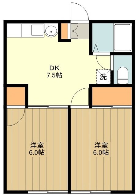 シティハイム光の物件間取画像