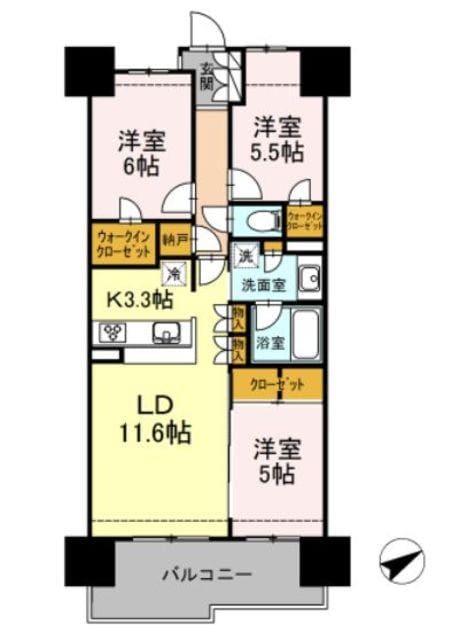 プレミスト高尾サクラシティの物件間取画像