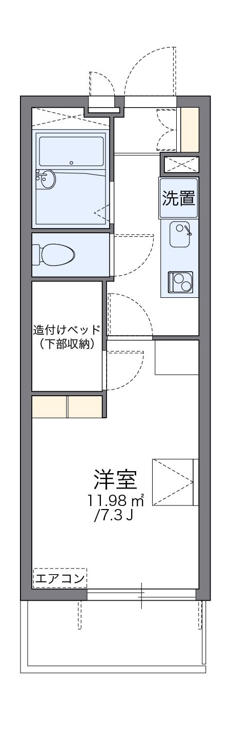 レオパレスはいじま西の物件間取画像