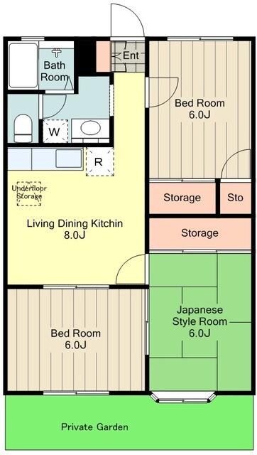 ビバコート暁Ｃ棟の物件間取画像