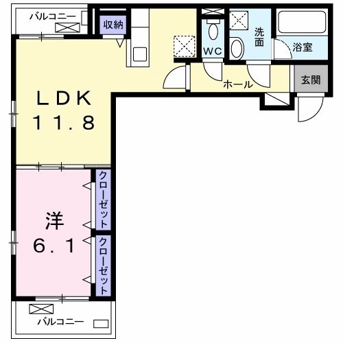 カシータの物件間取画像