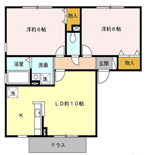 エスポワール壱弐番館の物件間取画像