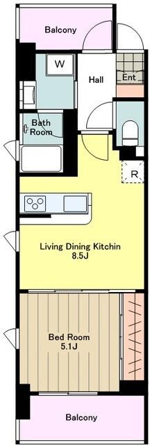 ビイルーム立川の物件間取画像