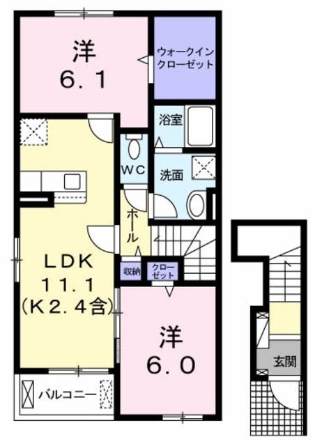 ヴィラ　アリエッタの物件間取画像