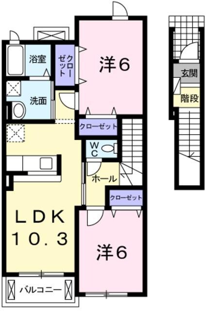 サウスセブンIIの物件間取画像