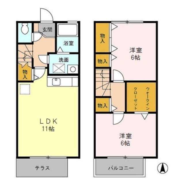 プランタニエールIIの物件間取画像