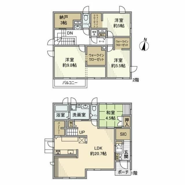 富士見町戸建の物件間取画像