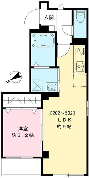 東伏見ライズの物件間取画像