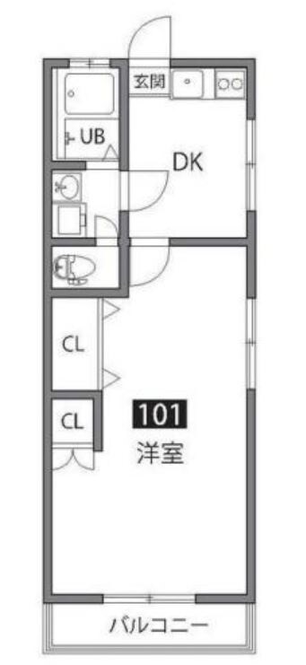 西原コーポの物件間取画像