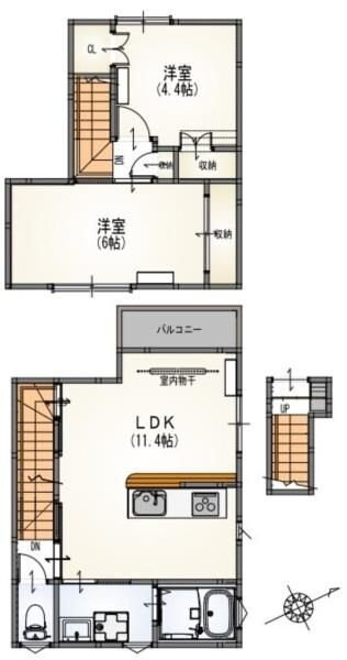 サンライズ三鷹台の物件間取画像