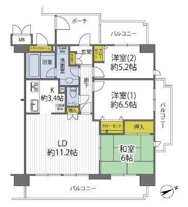 ネオハイツ武蔵小金井の物件間取画像