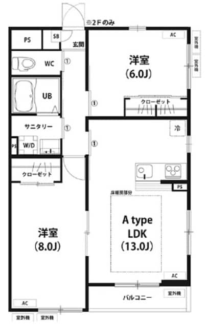 リブリ・クレールIIの物件間取画像