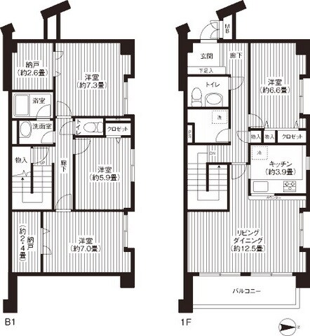 栗山ヴィレッジ七番館の物件間取画像