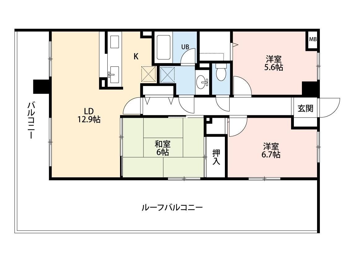 武蔵野グランフラッツの物件間取画像