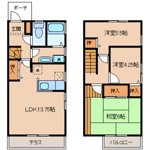 メゾンクレールＣの物件間取画像