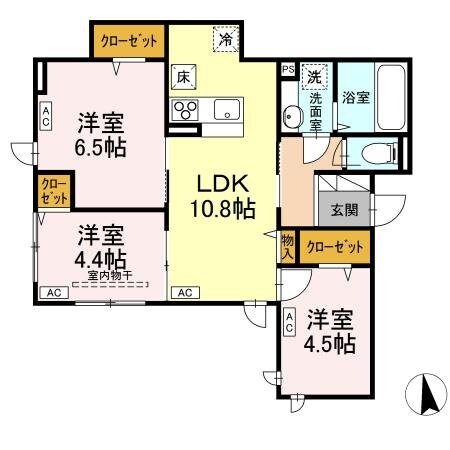 アセットコート貫井北町Ｂの物件間取画像