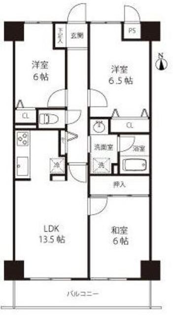 コンフォール武蔵野の物件間取画像