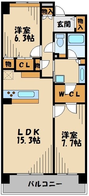 ロイヤルパークス花小金井の物件間取画像