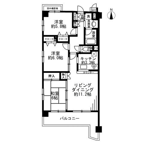 アイディーコート東小金井弐番館の物件間取画像