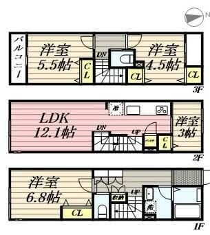 アーバンパーク三鷹の物件間取画像