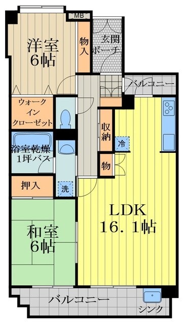 エストネオアージュの物件間取画像