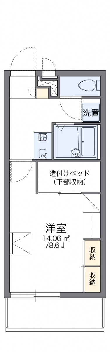 レオパレスストラーダの物件間取画像