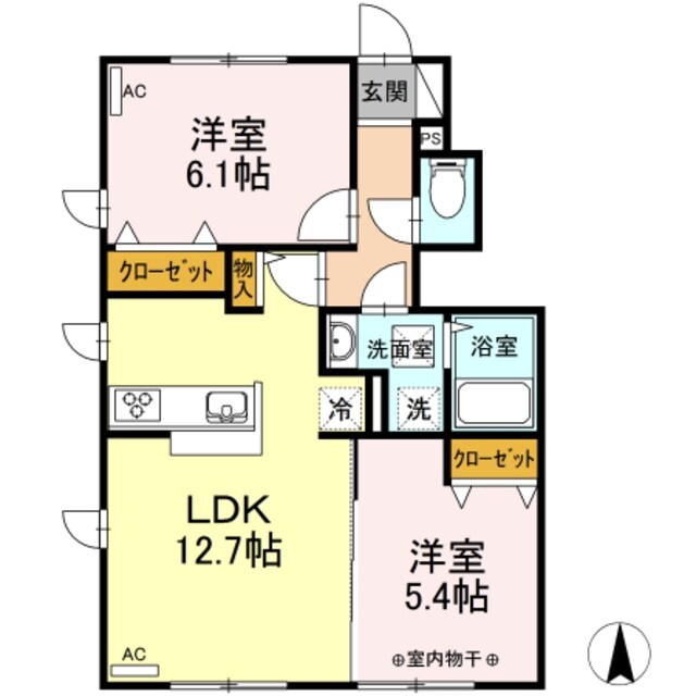 クラインハイム　Ａの物件間取画像