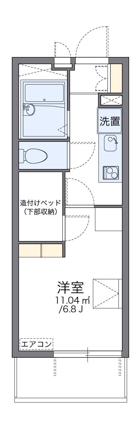 レオパレスグリーンサイト　Ａ棟の物件間取画像